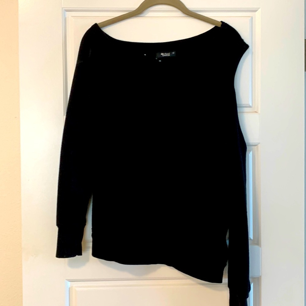Michael Lauren XS Sweatshirt w/intentional holes throughout & left arm left open